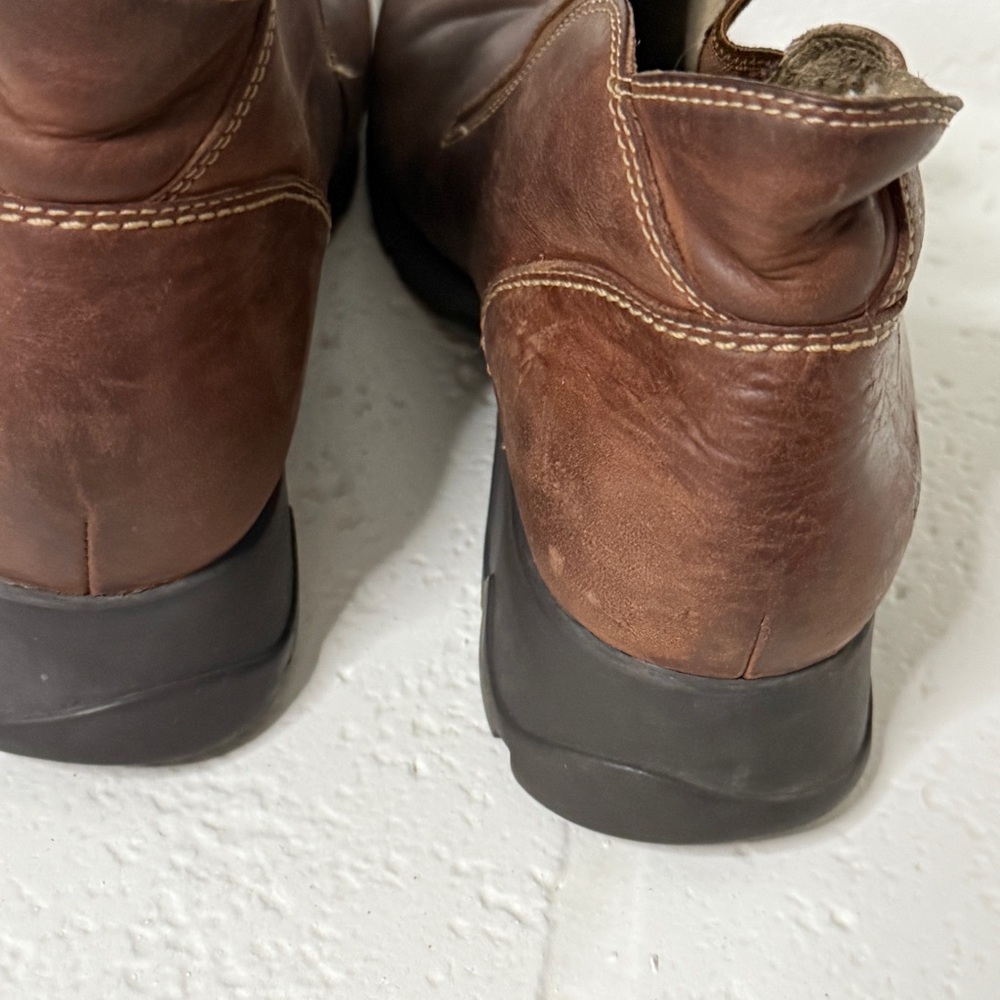Timberland Brown Leather Ankle Boots Women’s Size 9 Smart Comfort Slip-On - Picture 5 of 16